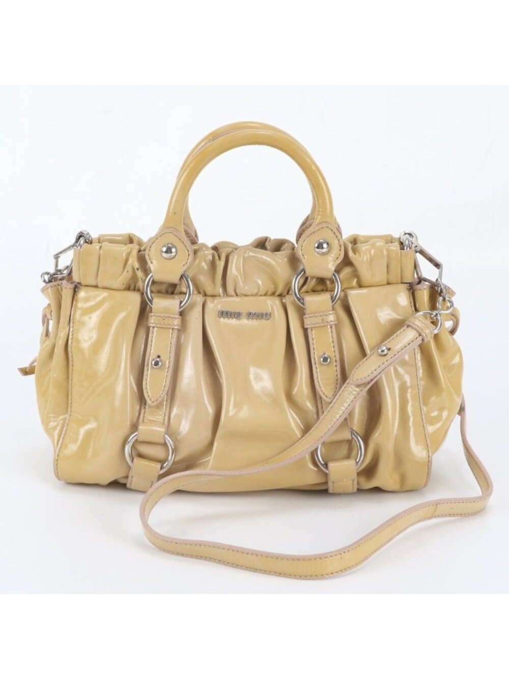 Miu Miu Leather 2-Way Shoulder Bag Crossbody